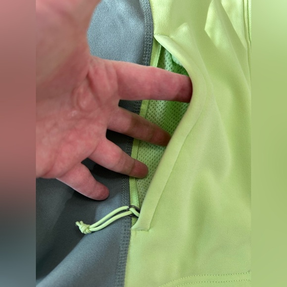 The North Face Momentum Fleece Jacket medium Olive Green Citrine Magenta logo - Picture 13 of 16